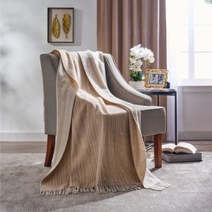 Michael Aram Woodgrain Throw NEW